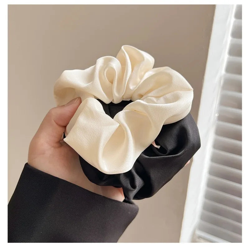 5PCS/Set Women Elegant Hair Bands Canada Solid Color Large Scrunchies Hair Ties Daily Simple Ponytail Holders Girls Hair Accessories