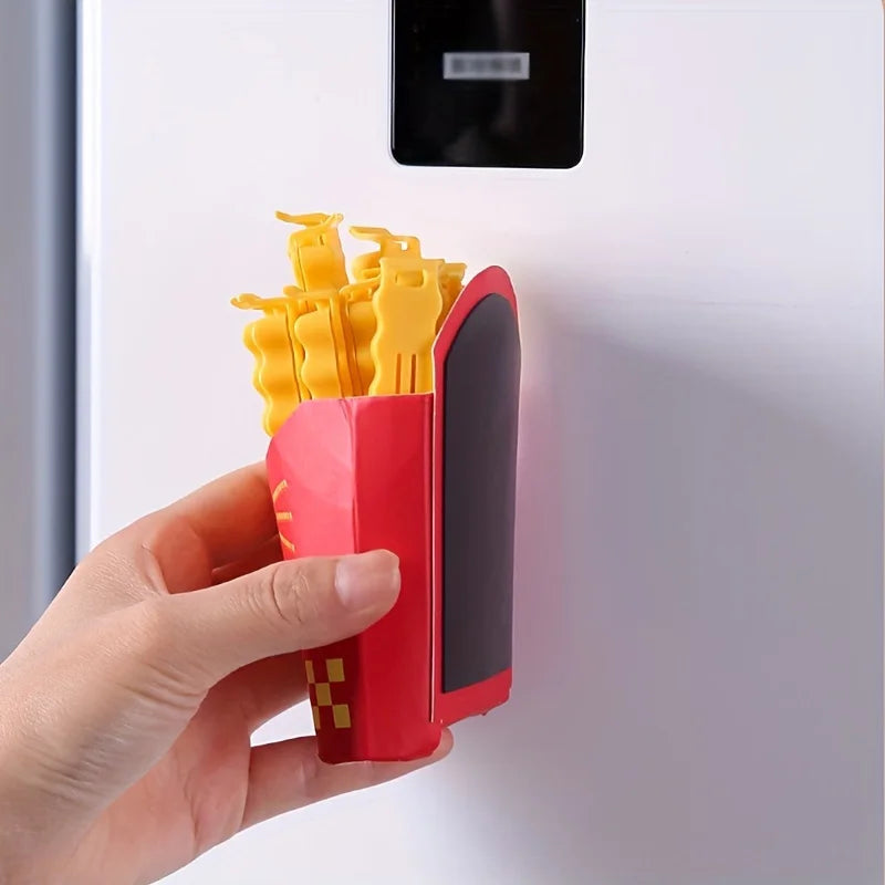 12PCS French Fry Shaped USA Sealing Clip - For Snack Sealing, Food Clips, Plastic Bag Seasoning Sealing Strips