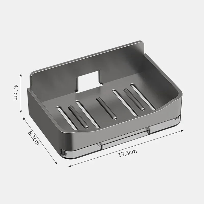 Bathroom Soap Holder Canada Free-Punching Wall Mounted Soap Sponge Holder Organizer Double Drainage Soap Dish Bathroom Accessories