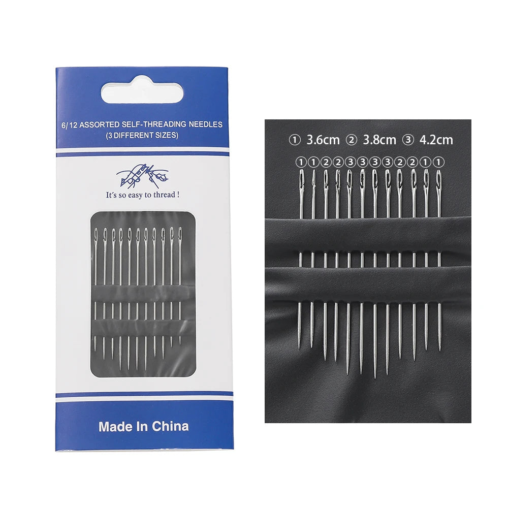 Side Hole Blind Sewing Needles Canada Elderly Self-Threading Needles Household DIY Jewelry Beading Embroidery Mending Sewing Tool