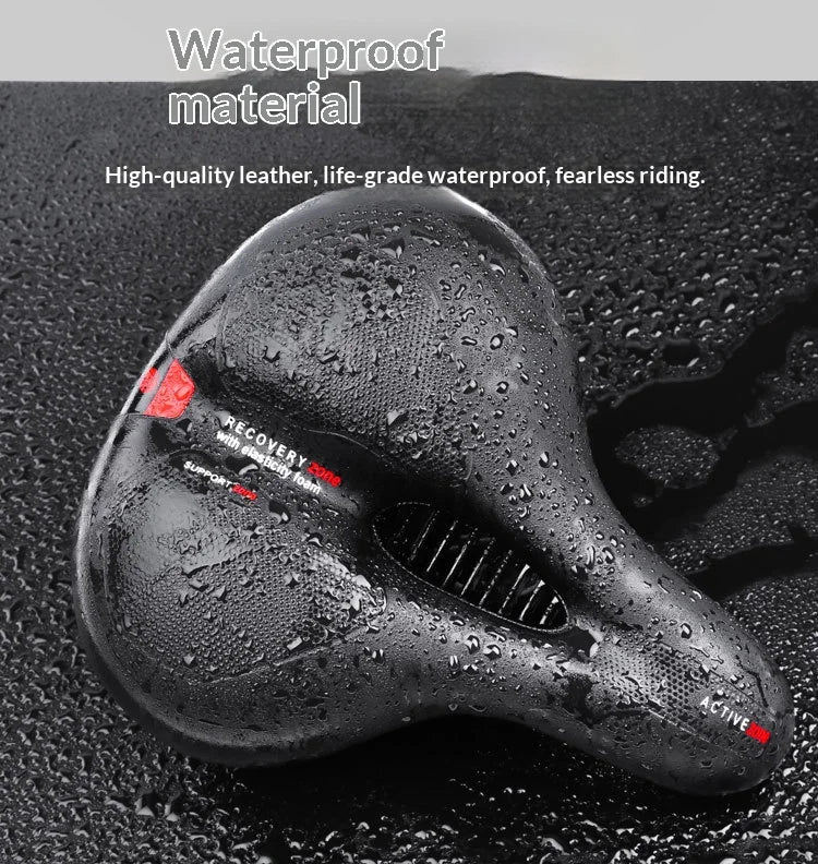 Oversized Comfort Bike Seat Extra Wide Thick Soft Bicycle Saddle Shock Absorbing Cushion for MTB Cruiser Cycling Accessories