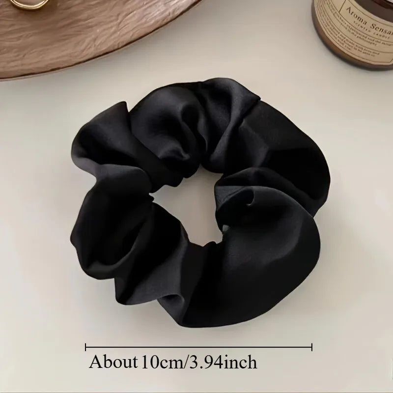 5PCS/Set Women Elegant Hair Bands Canada Solid Color Large Scrunchies Hair Ties Daily Simple Ponytail Holders Girls Hair Accessories