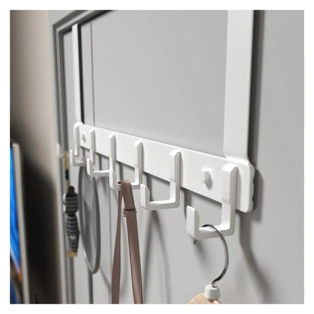 6-Hook Over-the-Door Hanger USA Clothes Coat Hat Towel Organizer Rack for Home Bathroom Kitchen Accessories Holder
