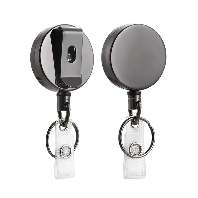 USA Wire Keychain Pull Recoil Sporty Key Ring Retractable Keyring Anti Lost ID Card Holder Telescopic Burglar Chain Organizer