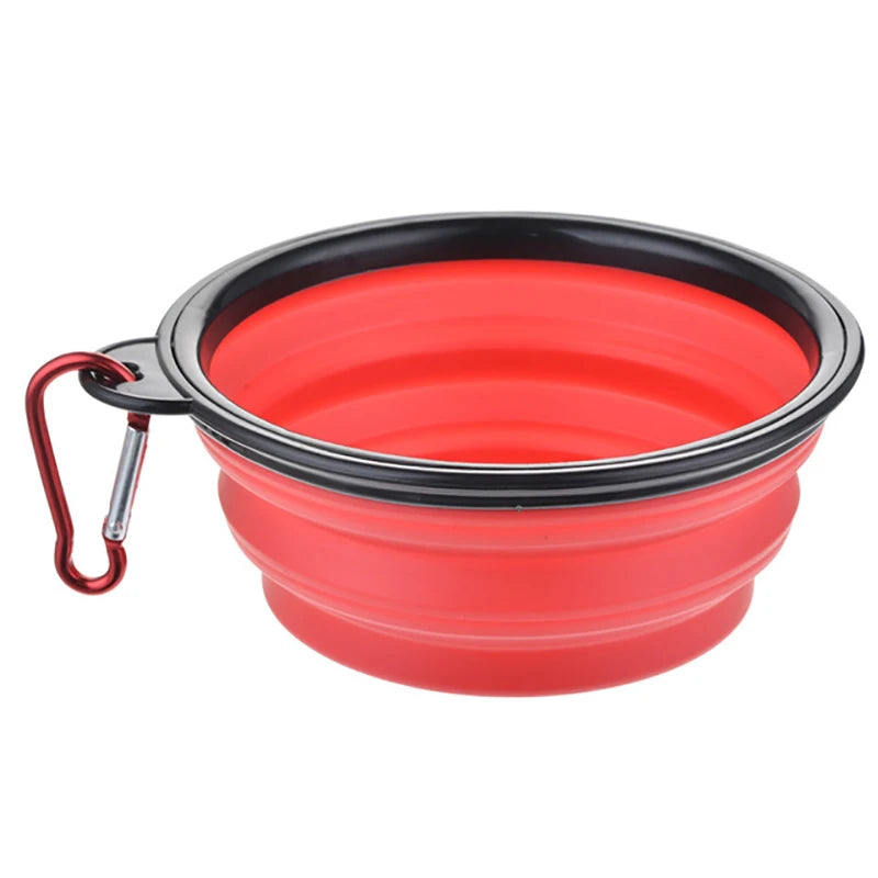 Durable TPR Portable Pet Food Bowl USA for Cats & Dogs, Collapsible Travel Water & Food Bowl for Outdoor Pet Use