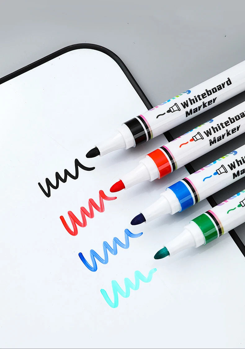 4 Colors Dry Erase Whiteboard Marker Pens Canada Low Odor Erasable Chalk Pens for Office School Stationery