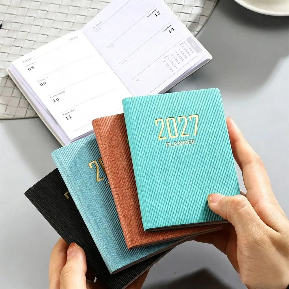 Mini A7 2027 Agenda Book USA Pocket Calendar Appointment Diary Weekly Planner for School & Office Supplies