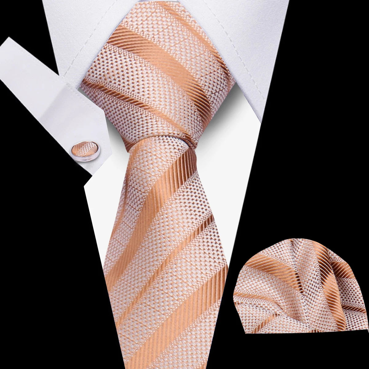 Men’s Business Necktie Set Canada Classic Plaid Cufflinks Handkerchief for Suit Wedding High-Quality 3PCS Tie Set Formal Gravata