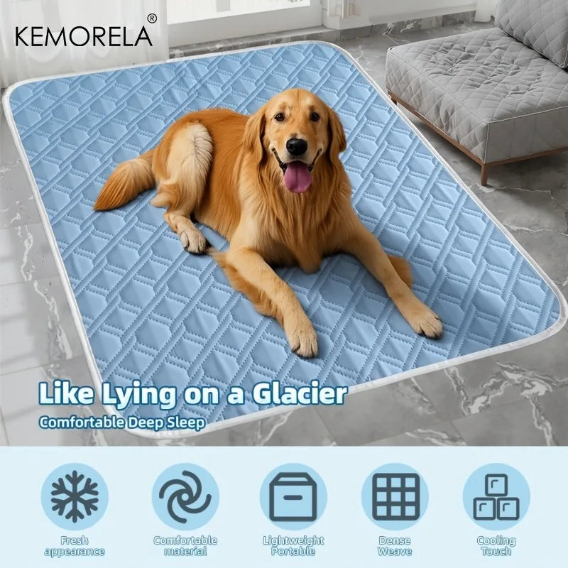 1PCS New Upgraded Ice Cooling Pet Mat Canada Washable Breathable Pet Cooling Pad for Dogs All-Season Use