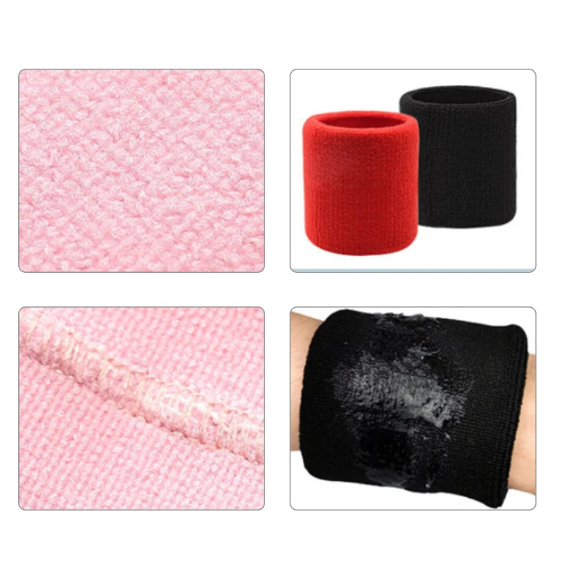 Cotton Wrist Support Band USA Sports Sweat Towel Wristband Tennis Wrist Guard Protector Strap for Fitness, Running & Gym Training