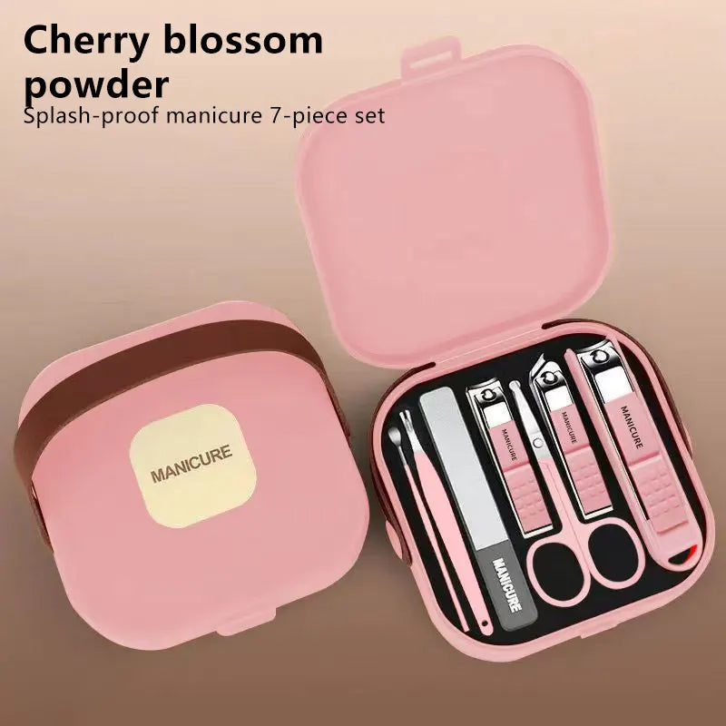 Complete 7-Piece Anti-Splash Nail Clipper Set Canada 7-in-1 Manicure Pedicure Portable Nail Clippers Handy Grooming Set