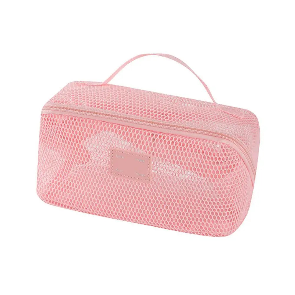 Large-Capacity Mesh Cosmetic Bag USA Multifunctional Travel Toiletry Organizer for Women, Makeup Storage Case & Beauty Tool Pouch