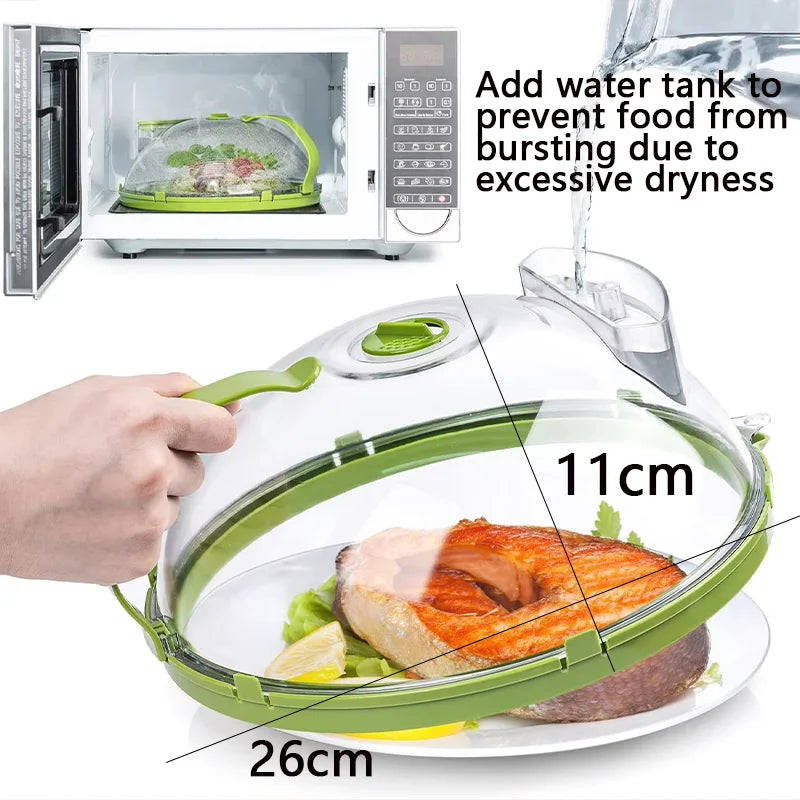 Microwave Splash Cover High Temperature Resistant Microwave Guard Lid Transparent Food Heating Cover Steam Kitchen Accessories