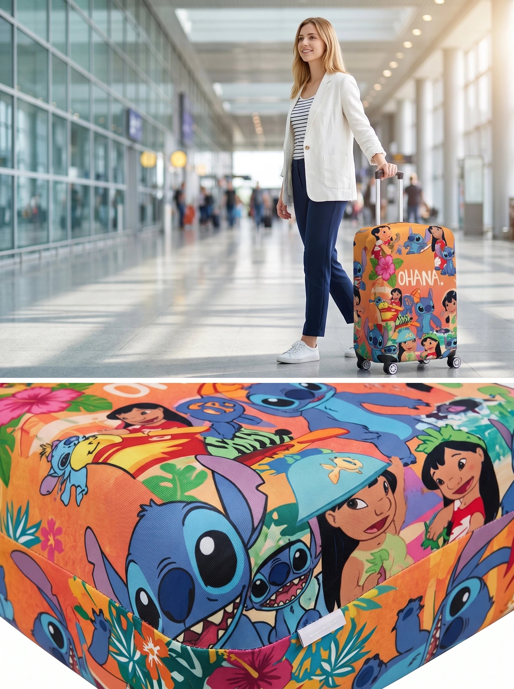 Sticchi Multi-Pattern Elastic Luggage Case Cover Canada Travel Outing Star Baby Luggage Cover Travel Bag Dust Cover