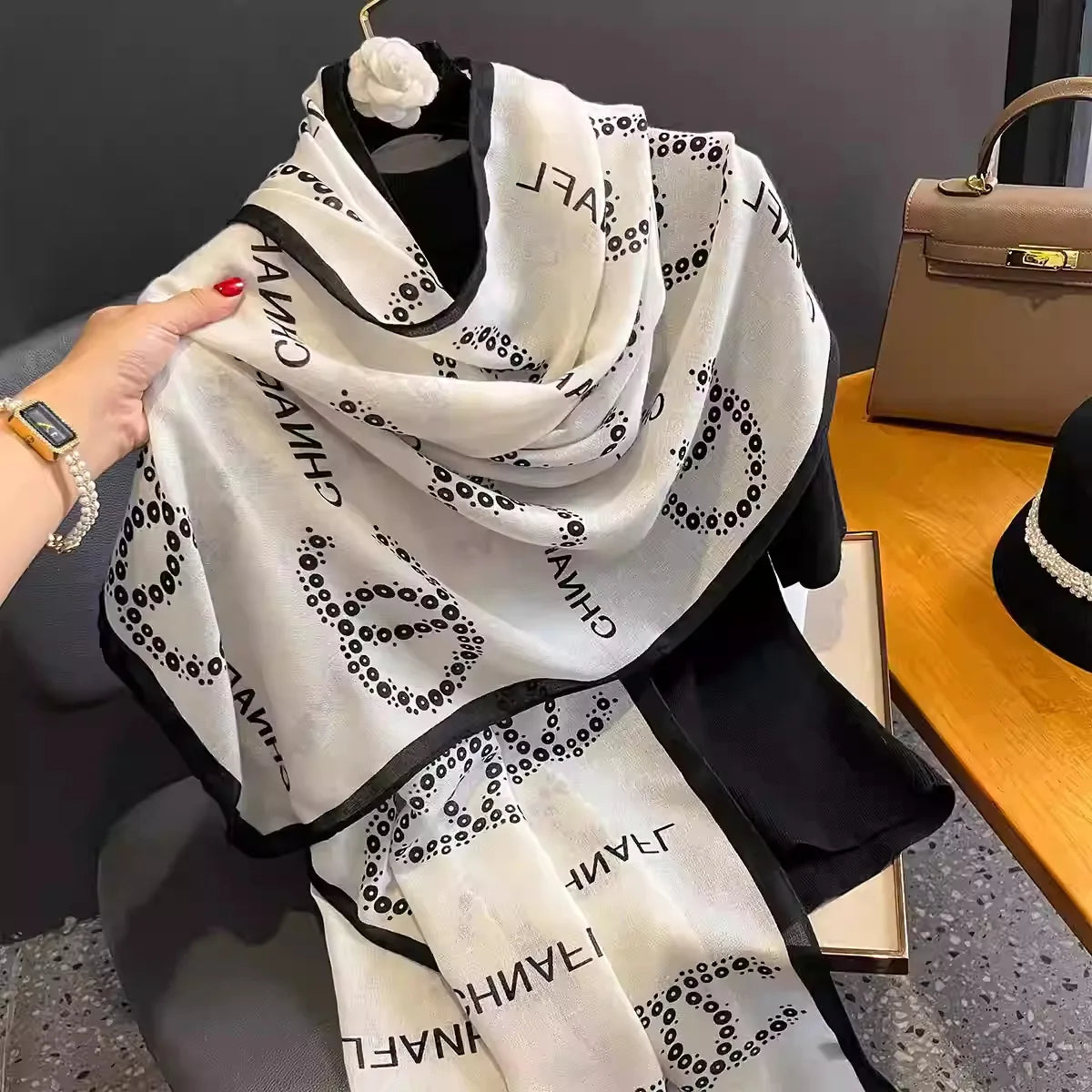 Chunqiu Retro Cotton Linen Scarf for Women Canada Summer UV Protection Shawl Long Ethnic Style Travel Accessory