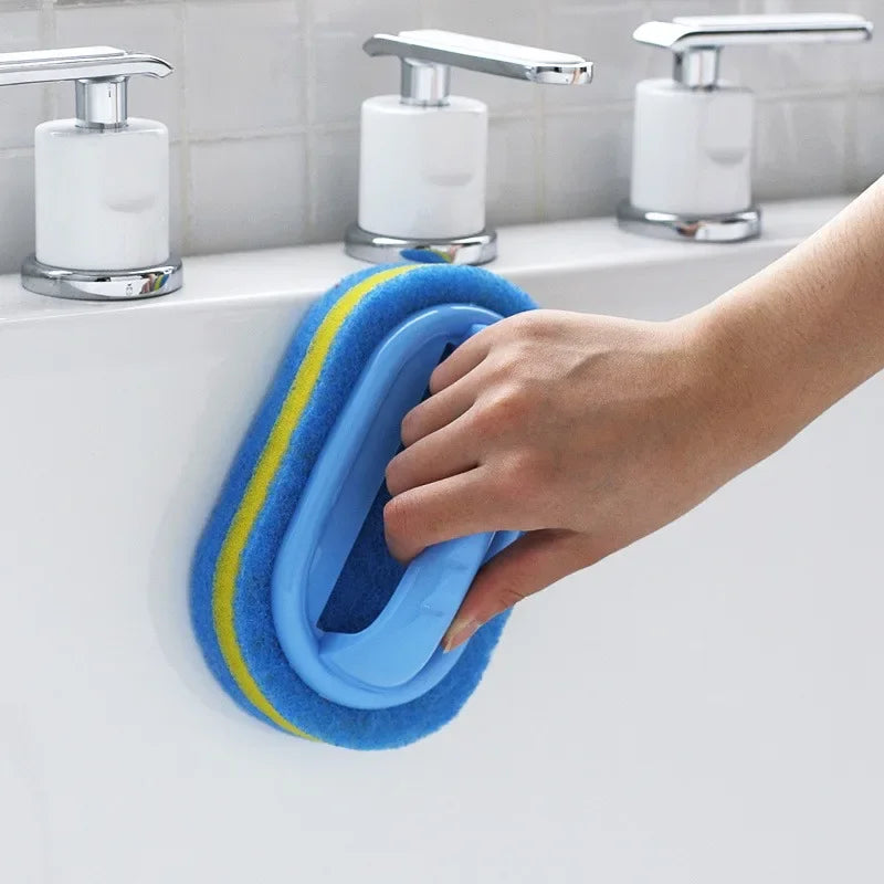 Household Cleaning Brush with Handle Canada Dish Soap Bathroom Kitchen Tub Thick Scrubbing Sponge Durable Cleaning Tool Accessories Home