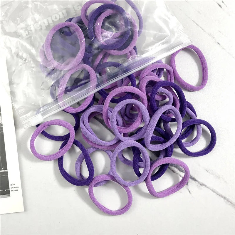 20/50PCS Hair Bands Canada for Women & Girls Basic Hair Rubber Ties 4cm Simple Elastic Ponytail Holders Hair Accessories
