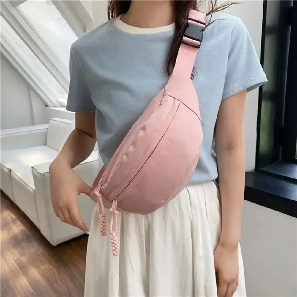 USA Women's Chest Bag New Oxford Cloth Large Capacity Waist Bags Waterproof Multifunctional Running Belt Bags Sport