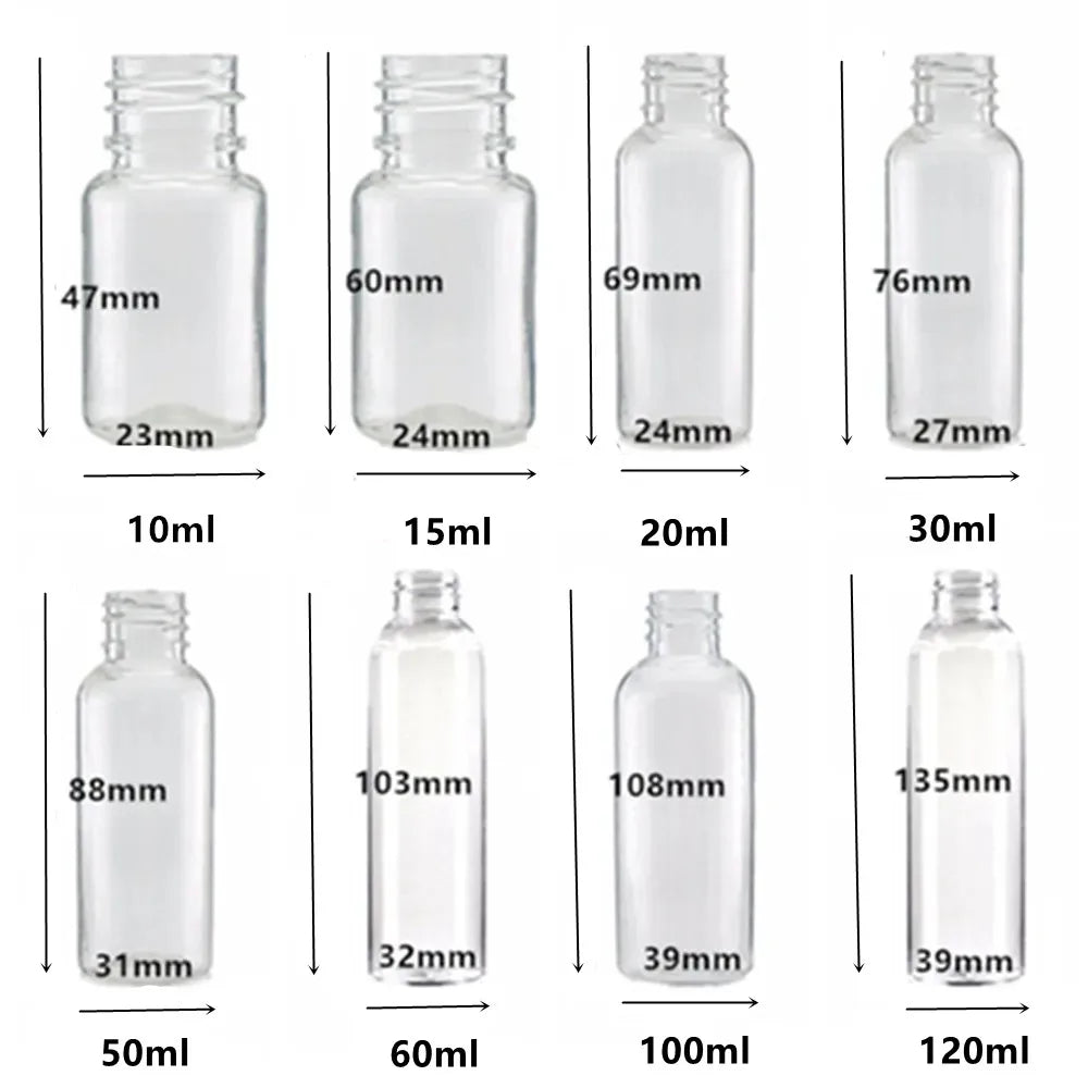 USA Travel Clear Refillable Bottles with Fine Mist Sprayer Pump Mini Perfume Atomizer
