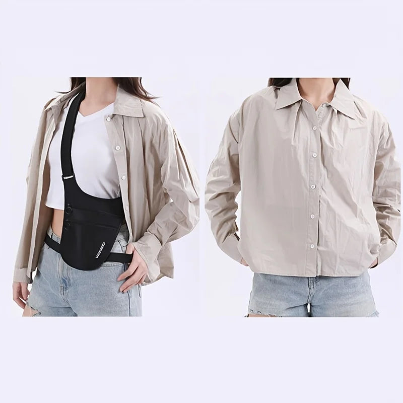 Travel USA Anti-Theft Waist Bag, Can Store Passport ID Money Credit Card Crossbody Small Bag, Outdoor Sports Running Belt Bag