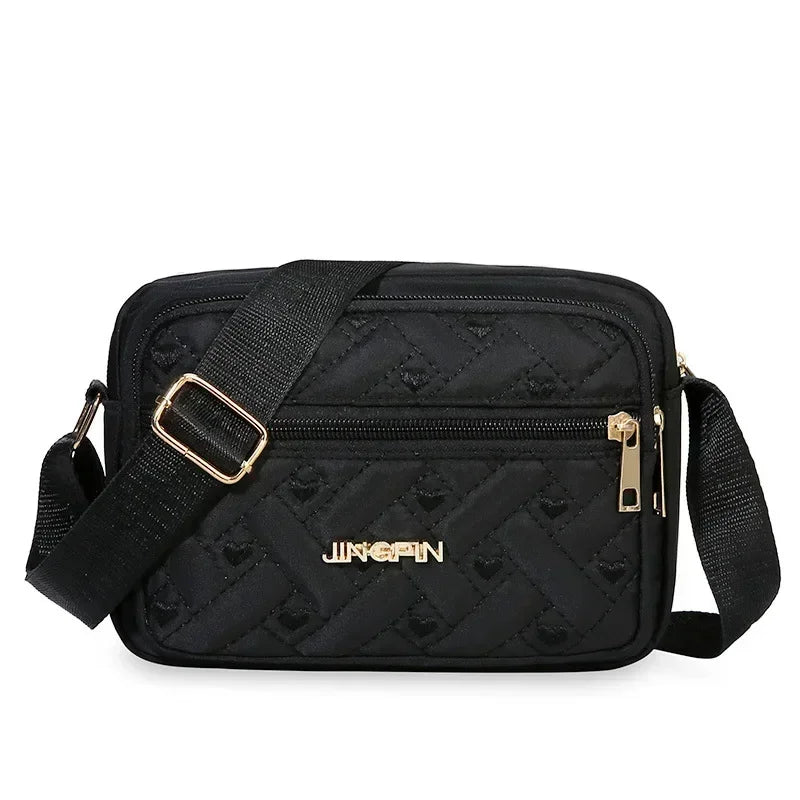 High-Quality Soft Leather Purse USA Fashion Women’s Shoulder Messenger Bag Multi-Pocket Wear-Resistant Luxury Ladies Handbag Sac