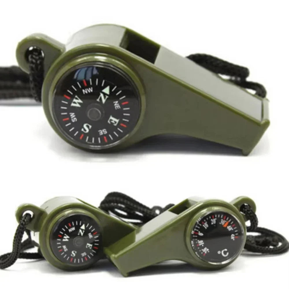 3in1 USA Outdoor Emergency Whistle with Compass, Thermometer, Outdoor Whistle, Convenient to Carry Suitable for Camping and Hiking
