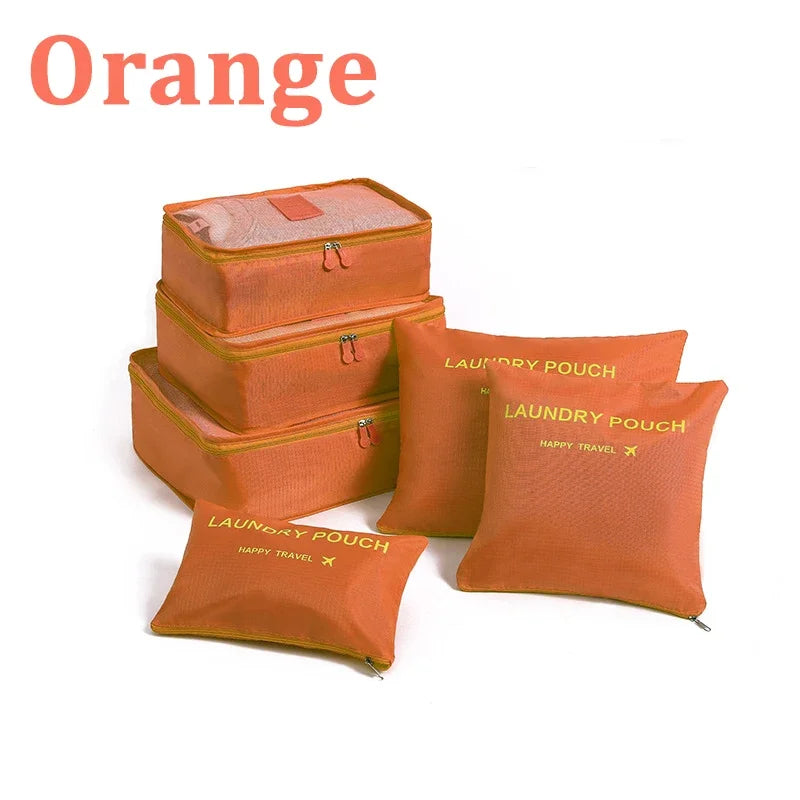 6PCS/Set Travel Storage Bags Canada Pink/Blue/Grey Large Capacity Waterproof Luggage Clothing Underwear Storage Bags with Zipper