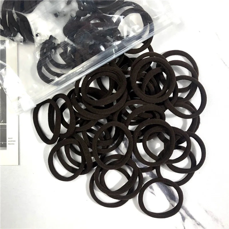 20/50PCS Hair Bands Canada for Women & Girls Basic Hair Rubber Ties 4cm Simple Elastic Ponytail Holders Hair Accessories