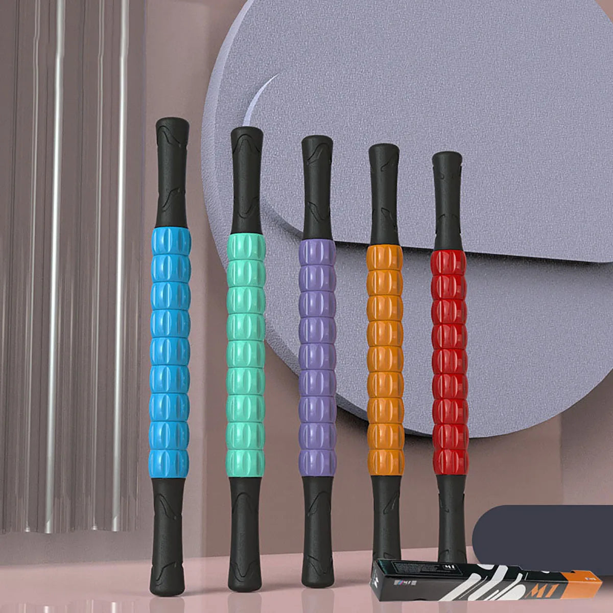 Gear Massage Stick USA Yoga Deep Muscle Relaxation Fascia Roller Stick for Personal Training, Fitness & Recovery