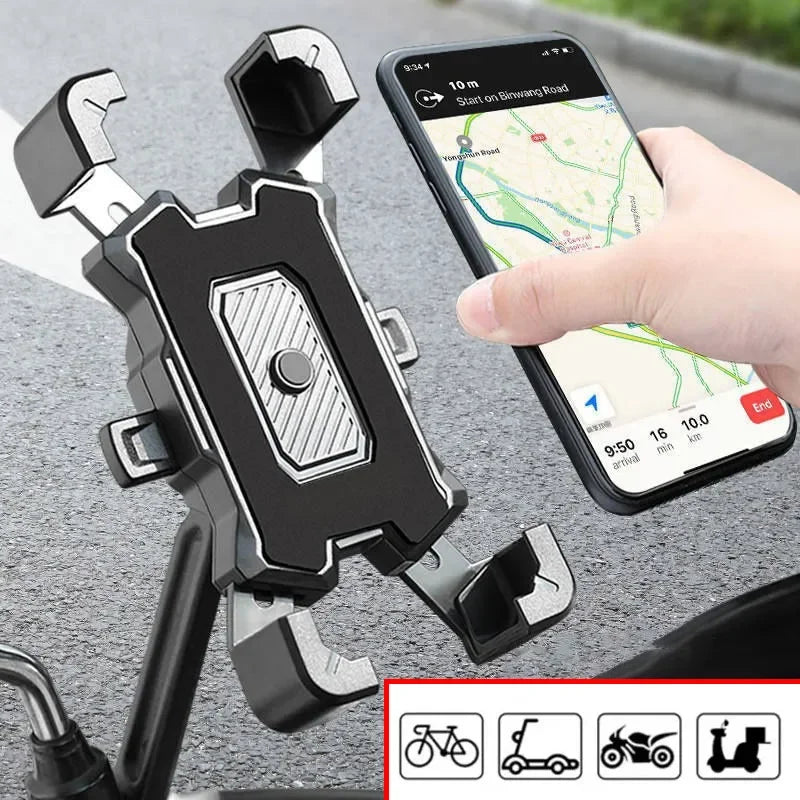 360° Rotatable Phone Holder Motorcycle Non-slip Cycling Phone Stand Motorcycle Bike Phone Mount Bracket for Mountain Bike Moto