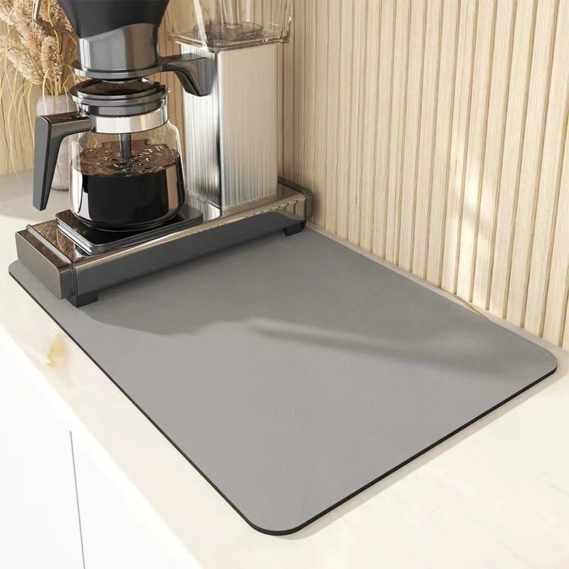 Super Absorbent Kitchen Tableware Mat USA Waterproof Drainage Coffee Dish Drying Mat Heat-Insulating Non-Slip Pad for Tableware