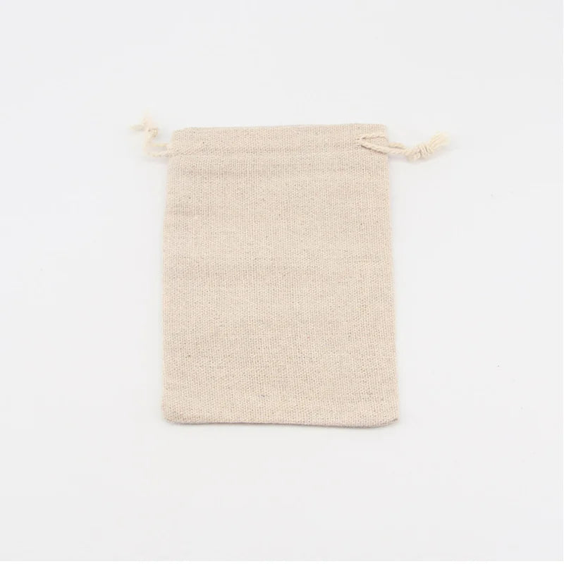USA Wedding Linen Drawstring Bags Christmas Party Gift Package Small Cotton Pouches Home Kitchen Organize Sacks 15x20cm