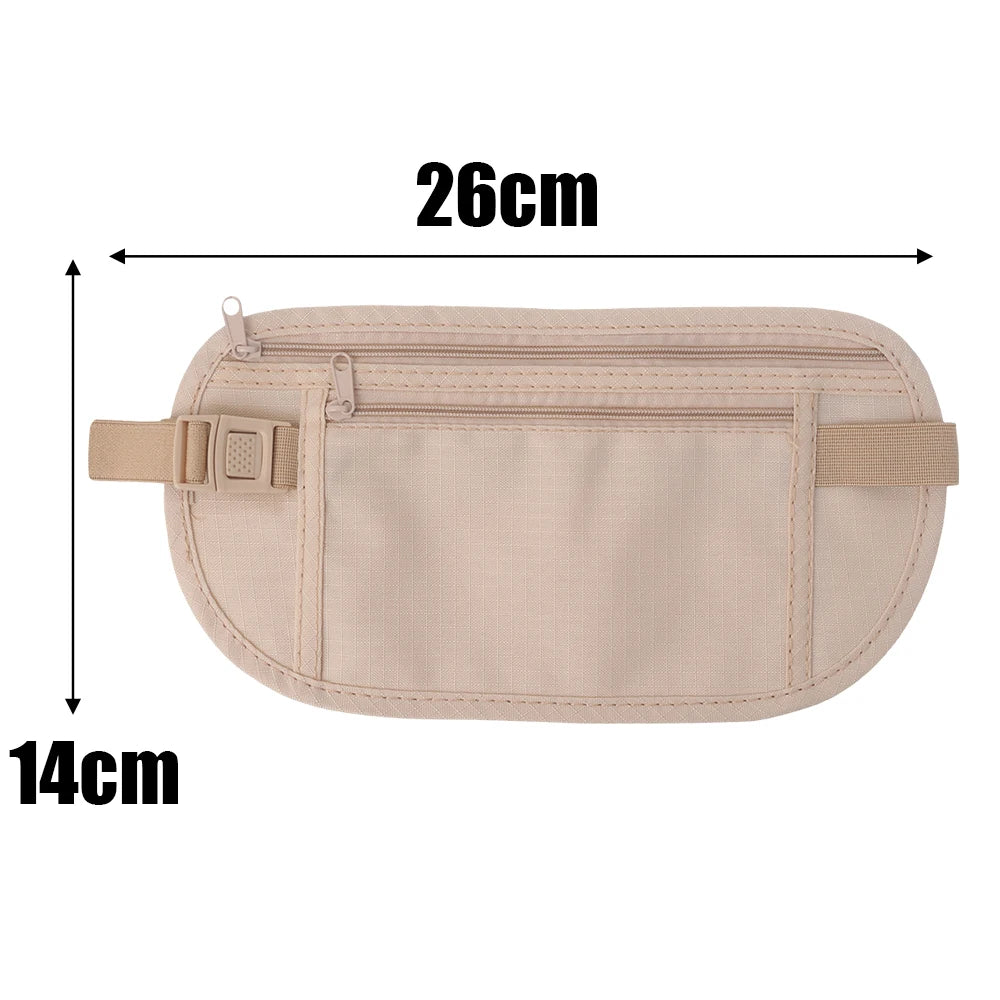Running Waist Bag Canada Double-Layer Concealed Fanny Pack Slim Anti-Theft Travel Money Belt Waterproof Belt Bag for Men & Women Sports