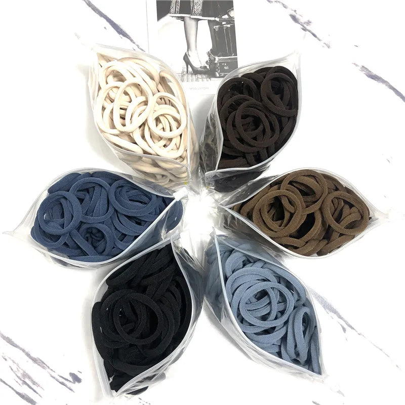 20/50PCS Hair Bands Canada for Women & Girls Basic Hair Rubber Ties 4cm Simple Elastic Ponytail Holders Hair Accessories