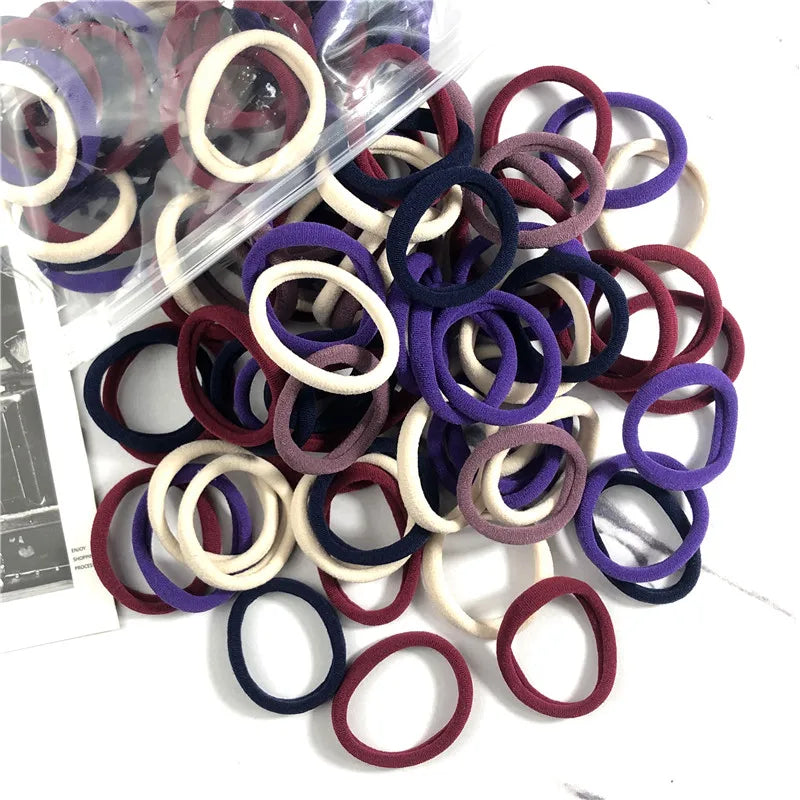 20/50PCS Hair Bands Canada for Women & Girls Basic Hair Rubber Ties 4cm Simple Elastic Ponytail Holders Hair Accessories