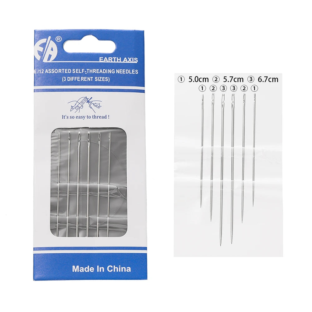 Side Hole Blind Sewing Needles Canada Elderly Self-Threading Needles Household DIY Jewelry Beading Embroidery Mending Sewing Tool