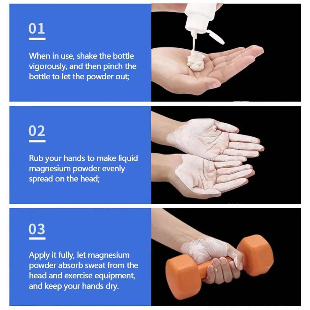 50/30ml Sports USA Liquid Magnesium Powder Fitness Lifting Anti Slip Cream Grip Liquid Magnesium For Pole Dancing Rock Climbing
