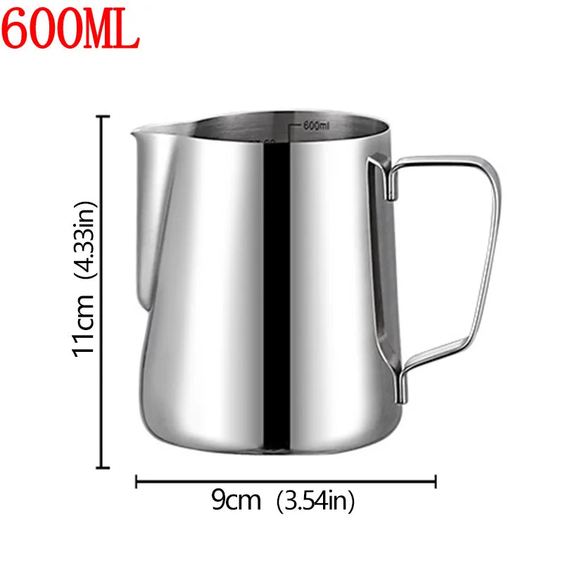 Stainless Steel Milk Frother Jug Canada Coffee Milk Frothing Pitcher Measurement Jug Espresso Barista Tool Coffee Accessories