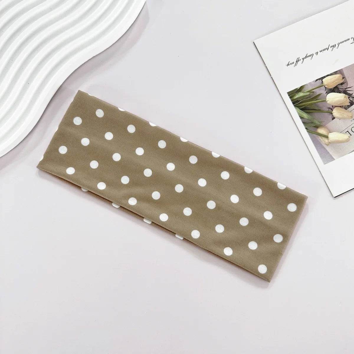1PC Polka Dot Yoga Elastic Headband Canada Fashionable Dot-Pattern Makeup Sports & Fitness Sweat-Absorbent Hairband
