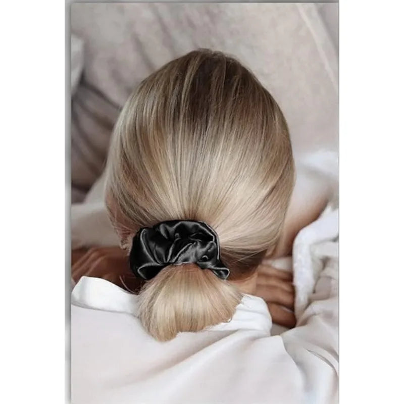 5PCS/Set Women Elegant Hair Bands Canada Solid Color Large Scrunchies Hair Ties Daily Simple Ponytail Holders Girls Hair Accessories