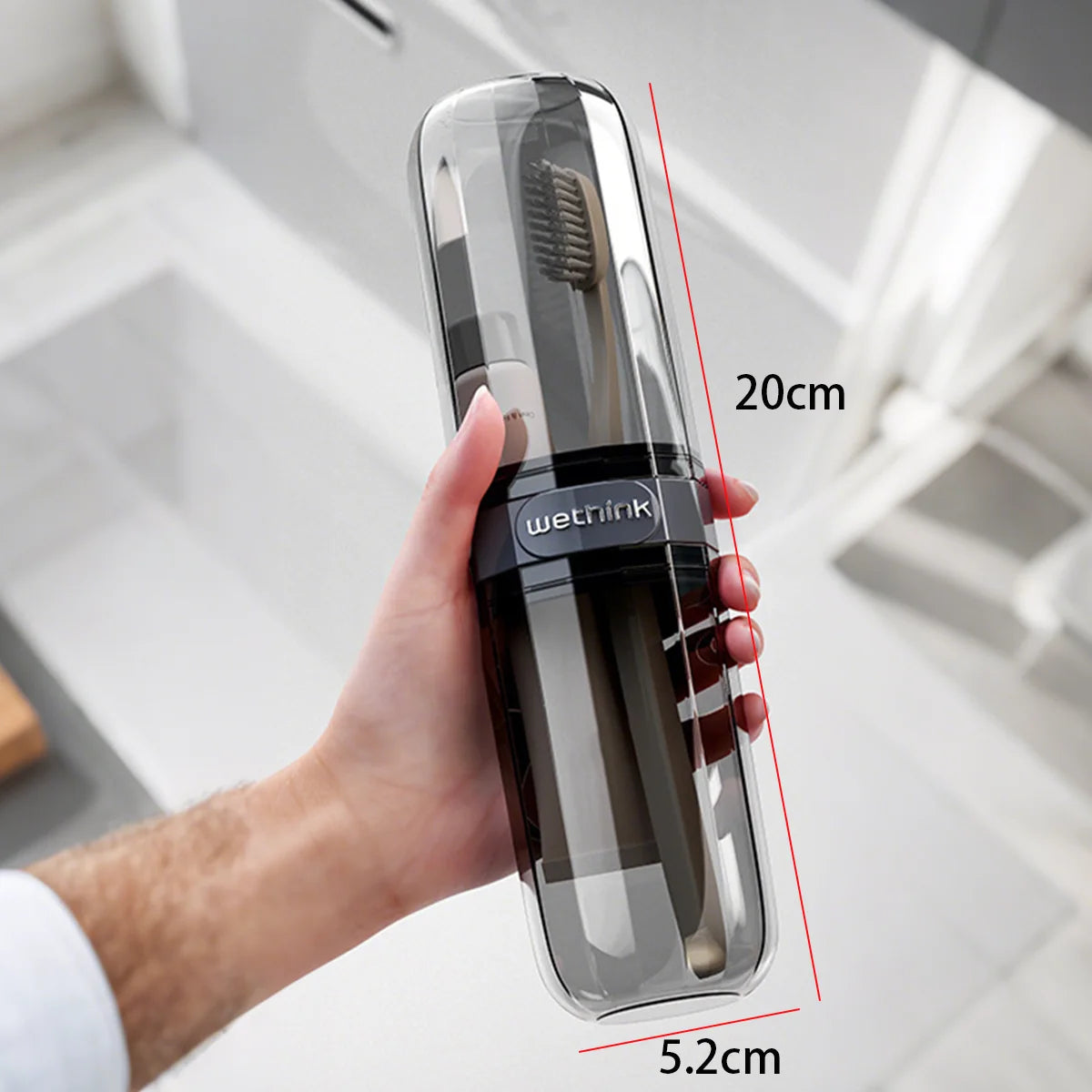 USA Toothpaste Toothbrush Protect Holder Case Travel Camping Storage Box Protect Toothbrush Toothpaste from Dirt and Damage