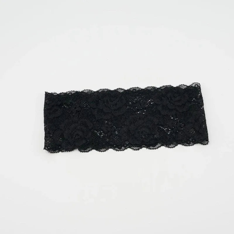 USA Sweet Wide Lace Hair Band Girls Hollow Lace Elastic Headwrap Hair Accessories Women Fashion Hollow Wide Headwear Hair Hoop