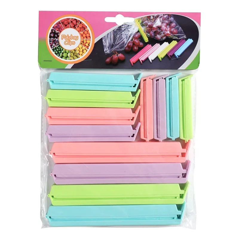 12/16PCS Food Snack Package Bag Sealing Plastic Clips For Packages Kitchen Storage And Organization Items Accessories Tools