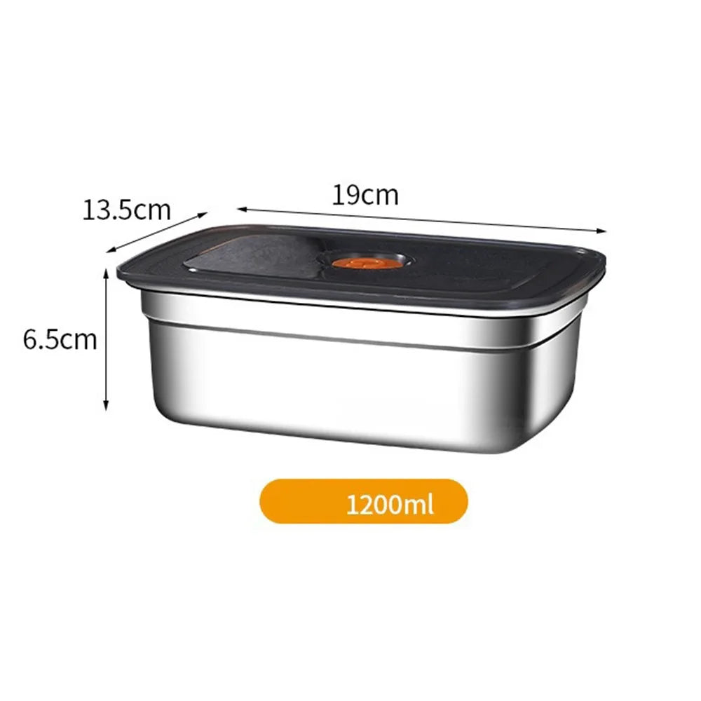 Stainless Steel Camping USA Lunch Box Sealed Microwave Suitable Bento Box Leak-proof Large Capacity Refrigerator Freezer Storage Box