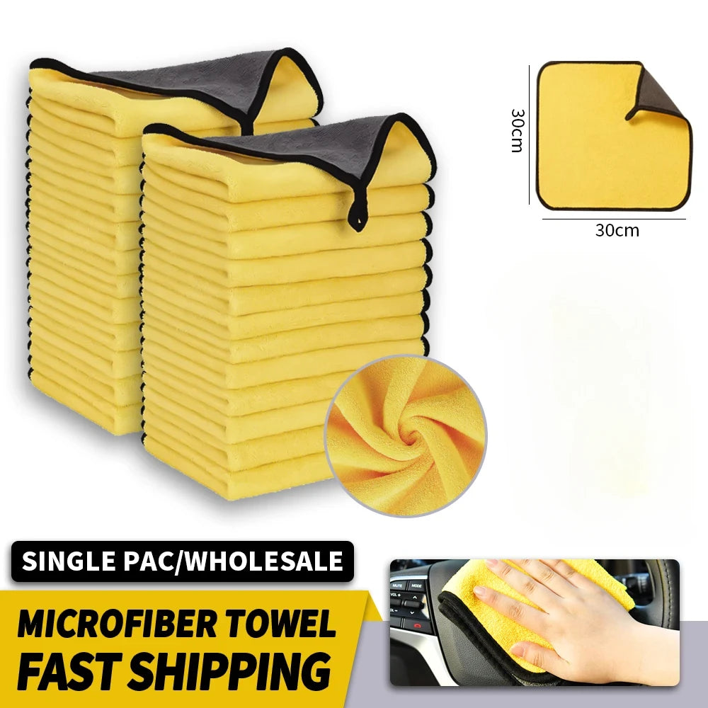 Car Wash USA Microfiber Towel 30*30CM / 30*60cm Car Cleaning Drying Cloth  Care Cloth Car Wash Towel  Kitchen Towel