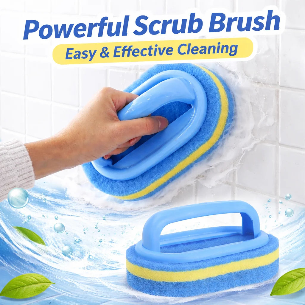 Household Cleaning Brush with Handle Canada Dish Soap Bathroom Kitchen Tub Thick Scrubbing Sponge Durable Cleaning Tool Accessories Home
