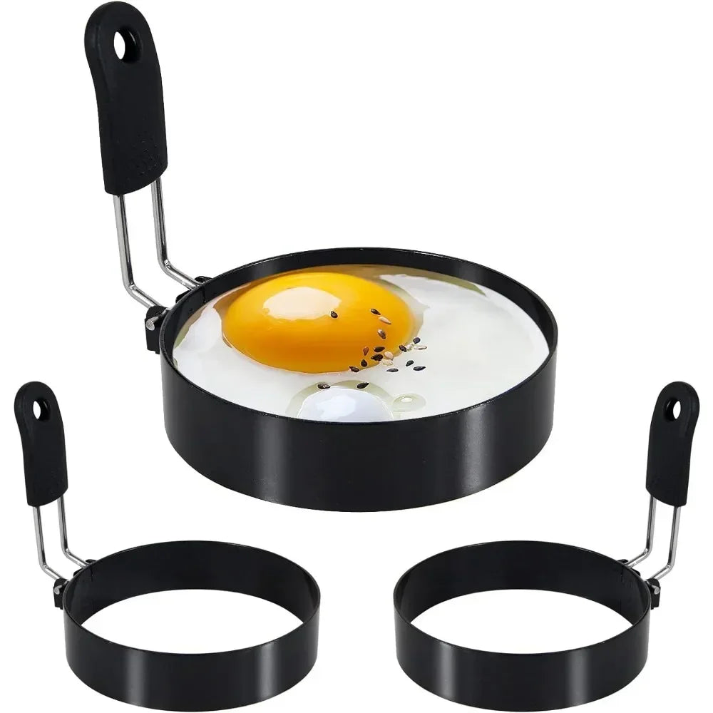 Anti-scald Egg Fried Ring Professional Stainless Steel Nonstick Round USA Pancake Mold Cooking Egg Mould Breakfast Sandwich Tools