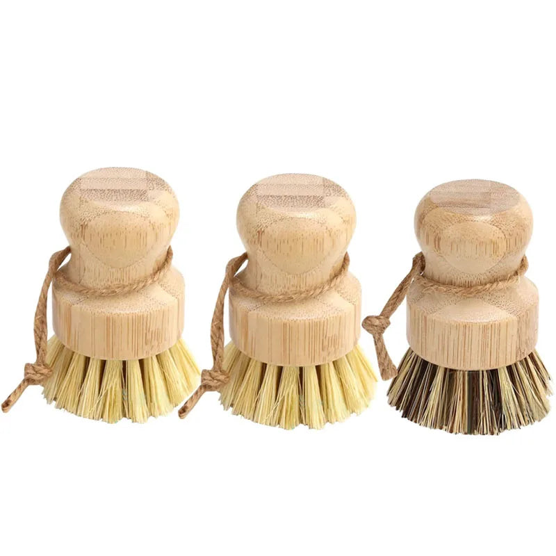 Kitchen Dishwashing Brush Does Not Damage the Pot, Coconut Brown Dishwashing Brush, Kitchen Cleaning Sisal Pot Brush