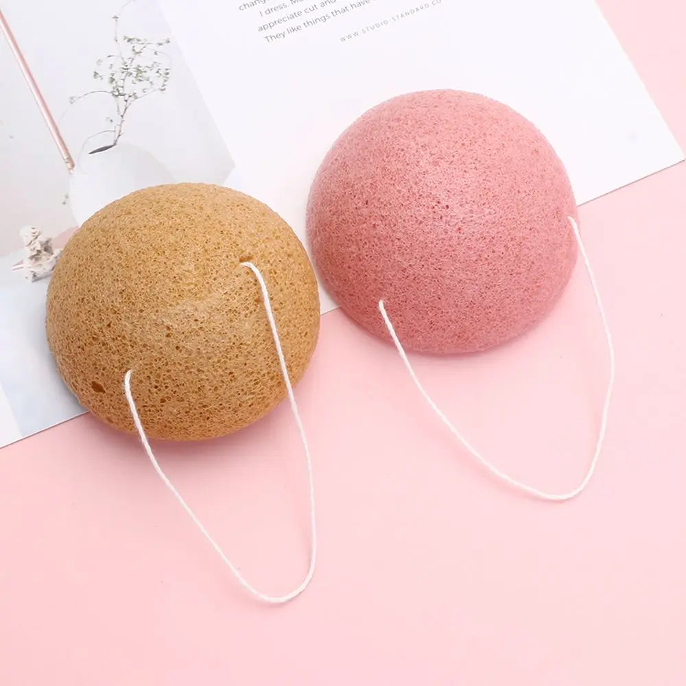 Konjac Sponge for Washing Face Round konjac konnyaku sponge Facial Cleansing Exfoliator Bathing Puff Face Wash Puff