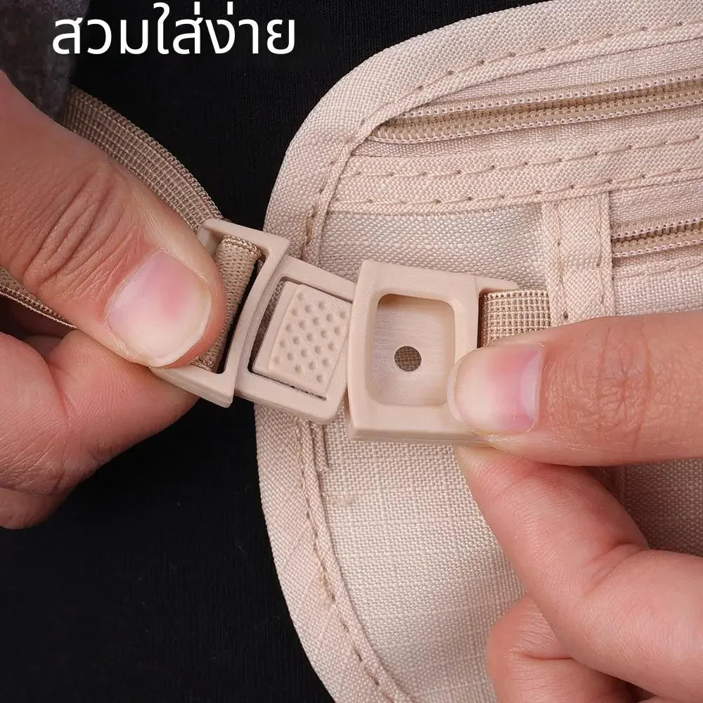 Running Waist Bag Canada Double-Layer Concealed Fanny Pack Slim Anti-Theft Travel Money Belt Waterproof Belt Bag for Men & Women Sports